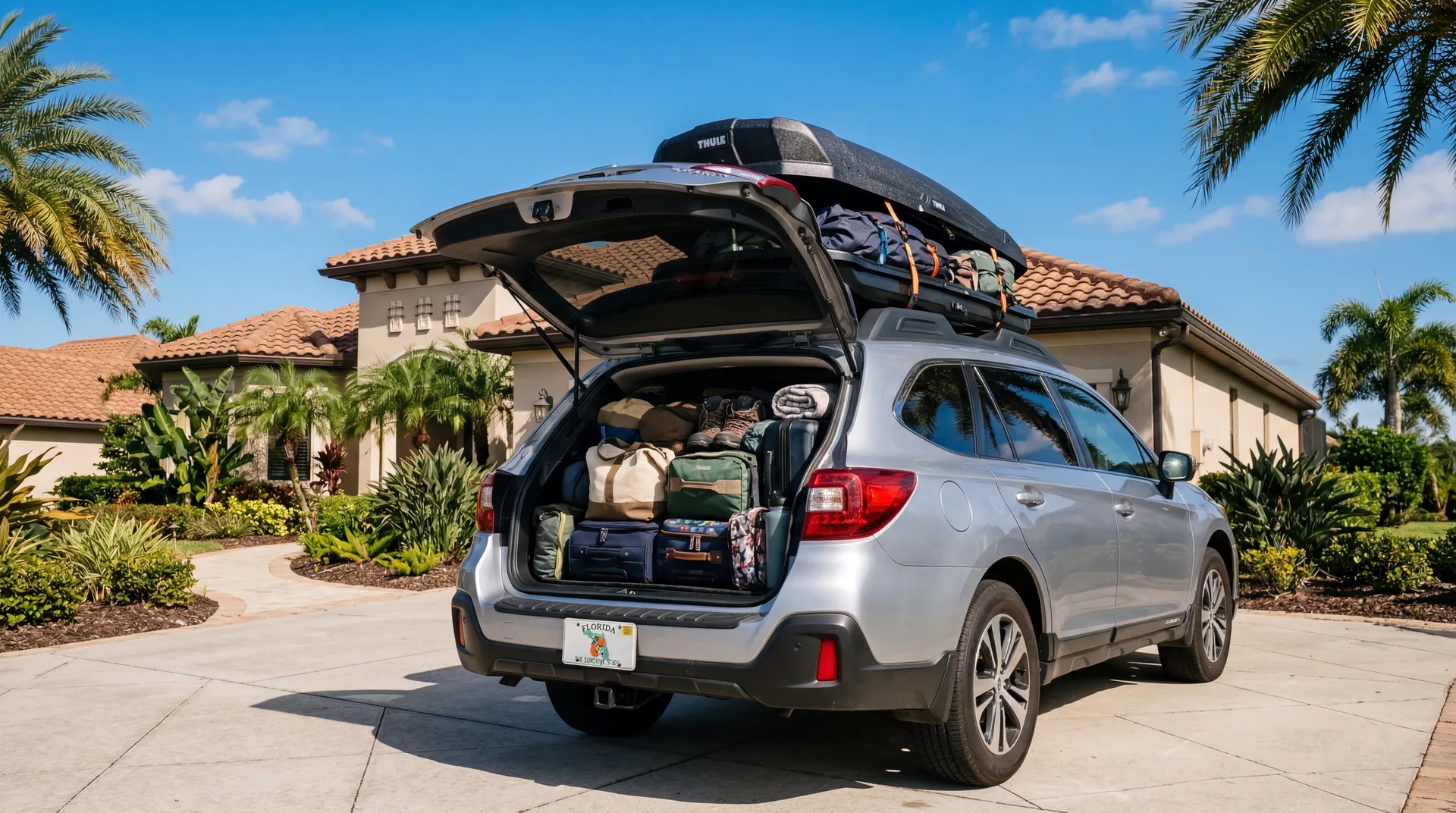 Snowbird arriving at their seasonal Villages, FL rental for winter